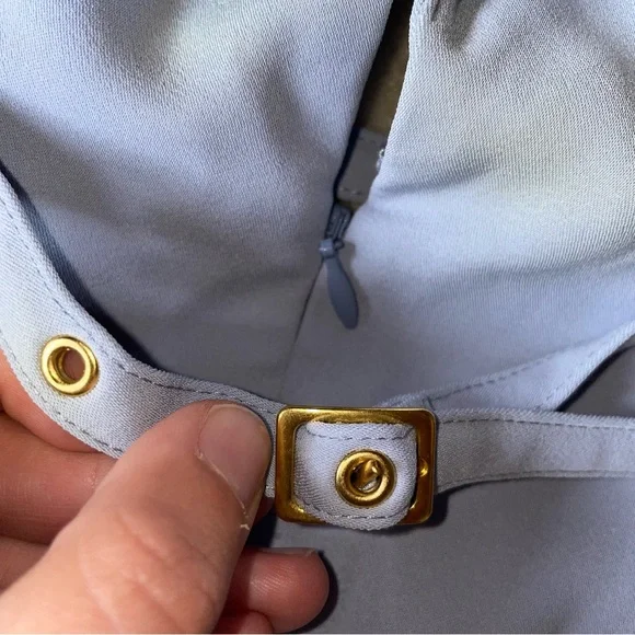 Lovers and friends belted cutout blazer dress light blue in small - Picture 5 of 6